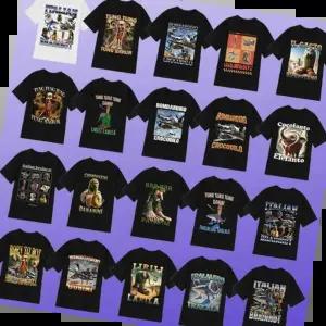 남자빅사이즈반팔티 MZ감성 유니크스타일 인싸 이탈리아브레인롯티셔츠