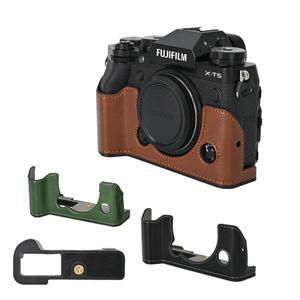 Fujifilm X-T5 카메라용 PU 가죽 하프 베이스 바디 케이스 커버 보호대