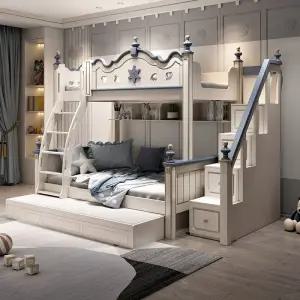 원목이층침대 서랍 공간활용 인테리어 다용도 쌍둥이