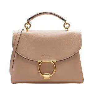 [중고명품] 베이지 카프스킨 간치니 마고 탑 핸들 여성 토트백 21 H493 0720506