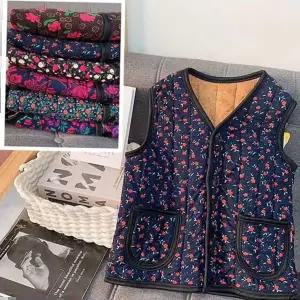 베이직꽃무늬 털조끼