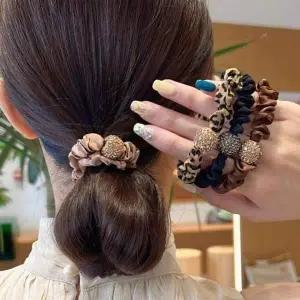 [골드스마일]4P세트 헤어끈 여성 데일리 포인트