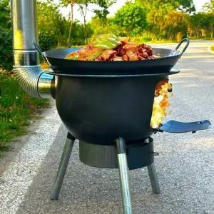 드럼통 화덕난로 솥뚜껑 그릴 대형 야외 화로 바베큐