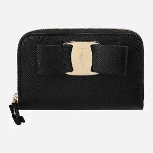 [페라가모]6S 22D288 725290 바라 보우 카드 지갑 블랙