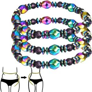 AGIXZLAN 3pcs 여성 및 남성용 조절식 림프 배액 카넬리안 마그네틱 팔찌 관절염 불안 감소 체중 감량을