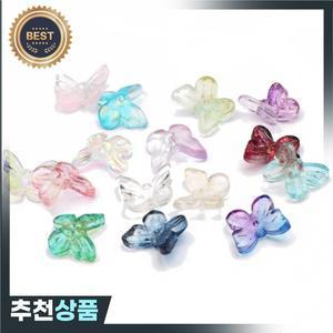 10mm 여러 가지 빛깔의 체코 유리 구슬 나비 크리스탈 스페이서 비즈 쥬얼리 만들기 수제 목걸이 팔찌 Diy