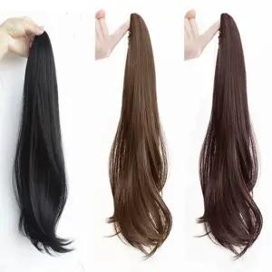 여성 포니테일 부분가발 긴머리 풍성한 머리숱 30cm