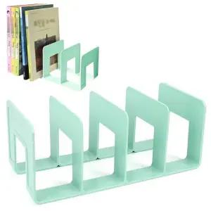 책정리 4칸 책꽂이 민트 간이책꽂이 미니책장 사무실 책진열대 책정리 파일꽂이 서류꽂이
