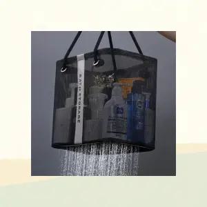 수영장용 메쉬 바람통하는 가방 손잡이형 목욕바구니 샤워 기숙사용