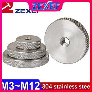 304 스테인리스 스틸 너트 M10 자동차용 나사 방지 M4 미끄럼 세트 두께 5MM 원형 널링 M3 M12 손잡이 얇은 M6 M5 M8 플랫