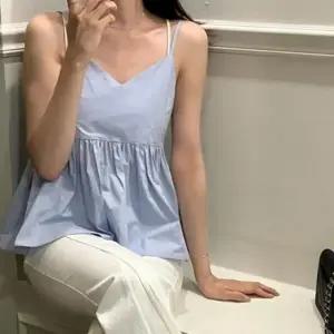 bns 페미닌한 무드 여름 뷔스티에 프릴 끈나시 블라우스