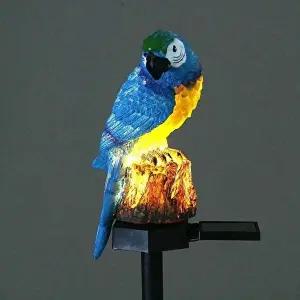 [셀러허브 1]앵무새 LED 태양광 정원등 잔디 테라스 야외등 블루