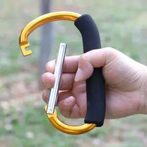 대형 카라비나 스폰지 손잡이 알루미늄비너 대형카라비너 연결고리