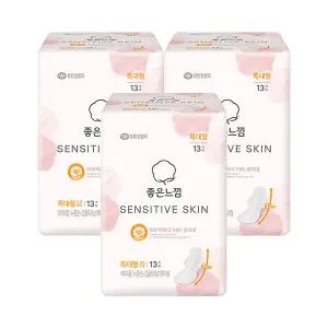 좋은느낌 센서티브스킨 날개형, 특대형, 13매, 3개