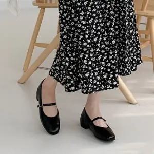 버클 스트랩 메리제인 플랫슈즈 클래식 스타일 5FWY