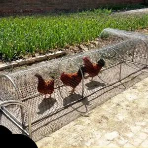 접이식 닭장 터널형 케이지 사육장 플라스틱망 야외 조립식 양계장