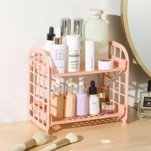 욕실 주방 수납 정리 컬러풀 2단 조립식 미니선반