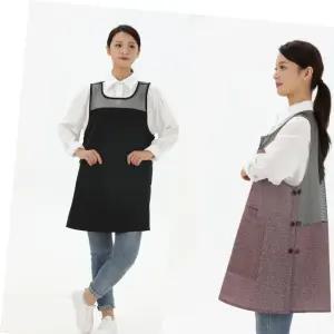 기능성 데님 망사 자크 원피스 앞치마