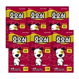 요요쉬 배변패드 소형 와인 50매 X 6P
