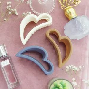 하트모양 무광 반머리 올림머리 집게핀 10colors