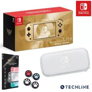 닌텐도 스위치 라이트 하이랄 에디션 (정품 휴대용 케이스+액정보호 필름 동봉+조이콘스틱커버(발바닥))