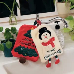 크리스마스 극세사 핸드타올 고리수건 크리스마스 선물 답례품 2개 세트