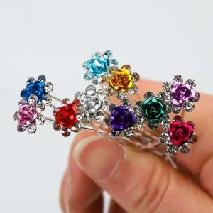 샤인로즈 뒤꽂이 10컬러 머리장식 헤어핀 U핀