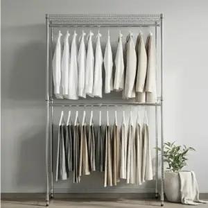 에브리윅 철제 행거 튼튼한 2단 옷걸이 드레스룸 M BNA