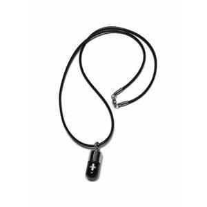 약통 목걸이 티타늄 비상약 키링 30mm 스테인레스 블랙 휴대용 보관함 약케이스