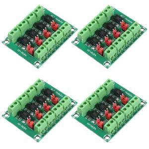 알리난 4pcs 4CH 옵토커플러 PC817 4채널 보드 절연 어댑터 전압 광전 드라이버 변환기 모듈 3630V