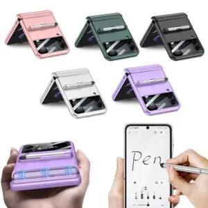 유니블링 갤럭시 z플립 3 4 펜 세트 마그네틱 힌지 보호 케이스