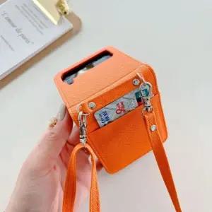 유니블링 갤럭시 z플립 3 4 카드 수납 힌지 보호 스트랩 케이스