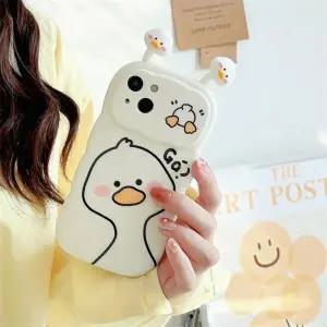 유니블링 아이폰 14 13 12 11 흔들 오리 피규어 안테나 케이스