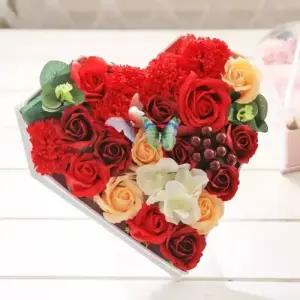COSA 하트 카네이션 플라워박스 어버이날 비누꽃