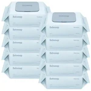 베베숲 모이스처 캡형 아기 물티슈 80매 x10개