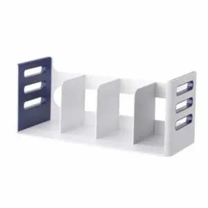 데코 책꽂이 4단 청색 서류 사무실 정리함 간이 수납함 보관함 플라스틱 파일 화일 북꽂이 잡지 장함 책상