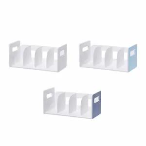 마이룸 책꽂이 4단 정리함 화일사무실 간이 수납함 보관함 플라스틱 파일 화일 북꽂이 서류 잡지 장함 책상