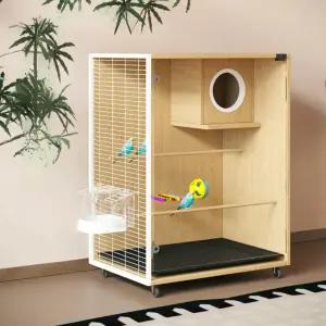 아크릴 앵무새장 대형 번식 잉꼬 케이지 사육장 투명 놀이터