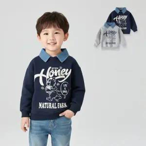 허니베어 남아 카라 탈부착 긴팔 맨투맨 206074