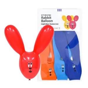 WL PC) 토끼 풍선 3입) 행사풍선 파티풍선 풍선세트 생일장식풍선 장식용풍선
