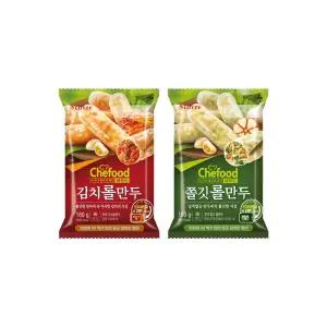 쉐푸드 김치롤만두 180gx1개+쉐푸드 쫄깃만두 180gx1개