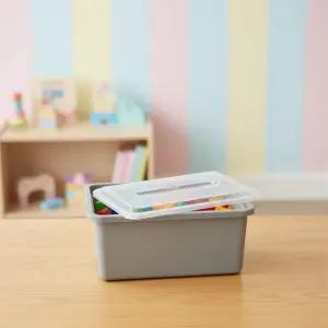 미루 위드맘 바구니+캡 (중) 아이방 장난감 정리함 레고박스 교구함 유아 수납함 뚜껑