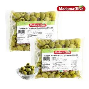 마다마 피티드 그린 카스텔베트라노 올리브 800g 2개