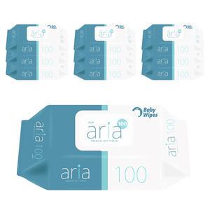 아리아 프리미엄 물티슈 플레인 캡형 100매X10팩 아기물티슈