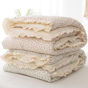 [엘리시아룸]소녀 워싱아사순면100% 부드러운 프릴차렵이불S 2컬러