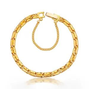 [한국금다이아몬드] 여자 순금 팔찌 체인 컷팅 대나무 24K 18.75g 18K장식