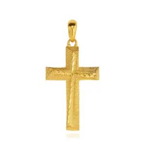 [한국금다이아몬드] 남자 순금 펜던트 사선 컷 십자가 24K 7.5g 팬던트