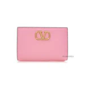 [라벨루쏘] [ 가라바니] 여성 V로고 동전지퍼 반지갑 4W2P0Z79 SNP ZQQ