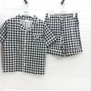 [에꼴리에]모노 체크 팬더 파자마세트(24OP752  BK)_CJ