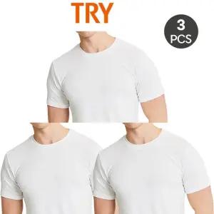 남성 반팔 티셔츠 면 100 런닝 런닝구 흰런닝 115 120 까지 3장